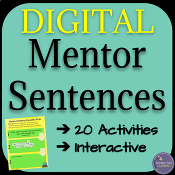 Mentor Sentences Activities for Google Slides