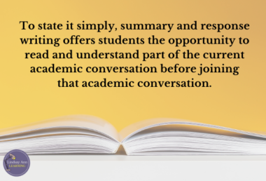 Teaching Students How to Write a Summary and Response